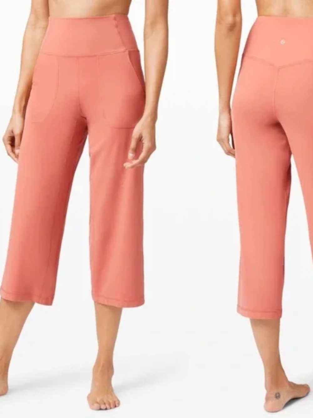 Lululemon Align Wide Leg Crop Pant in Rustic Coral Size 4